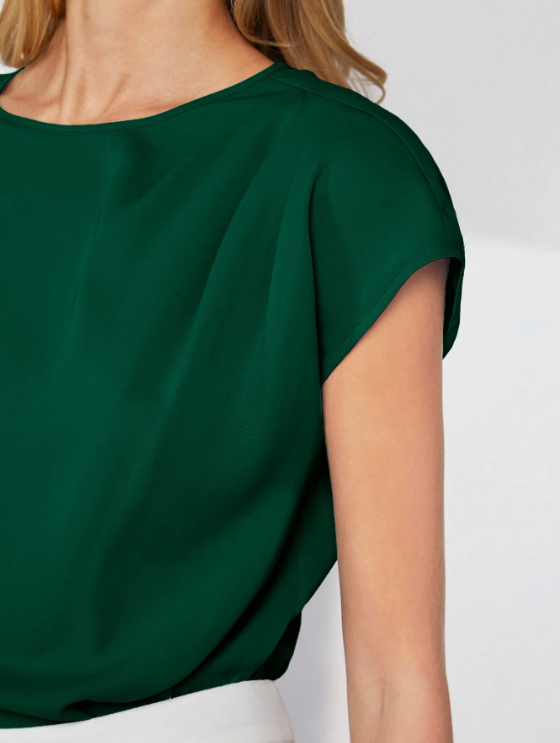 Top soie vert