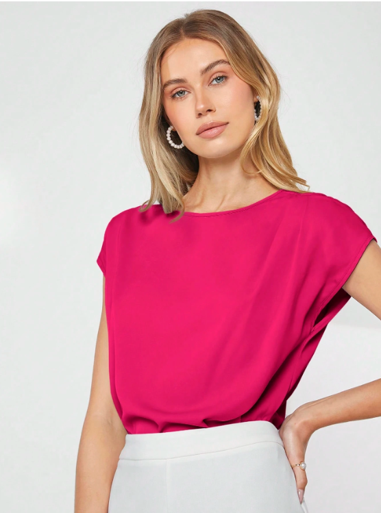 Haut soie rose fushia